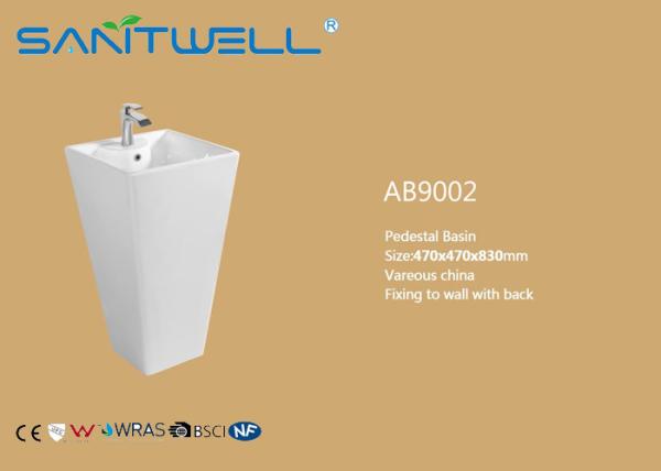 Buy cheap Modern Standing Ceramic Pedestal Basin Bathroom Hand Washing Sink from wholesalers