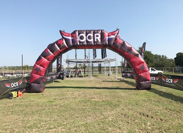 Buy cheap Commercial Inflatable Arch Gate Customized Size 0.45/0.55mm Pvc Tarpaulin Material from wholesalers