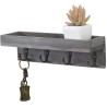 Buy cheap Wall Mounted Vintage Gray Wood Hanging Key and Mail Holder Rack Floating Display Shelf from wholesalers