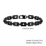 Buy cheap Plated Black Stainless Steel Bracelet 316L Material Men's Bracelets With Fast Shipment from wholesalers