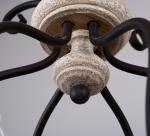 Wood slat Iron chandelier for Farmhouse Bedroom Lighting (WH-CI-71)