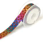 Colorful Rainbow Gold Stretchy Ribbon For Hair Ties , Gifts Wrapping Flat