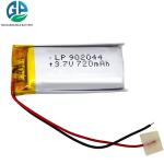 Long-lasting 902044 3.7V 720mAh Lithium Polymer Rechargeable Battery for Digital