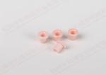 Pink color Roller plastic cable pulley with high speed bearing , 95% AL2O3
