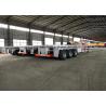 Buy cheap 3 Axle Flatbed Tanks Trucks And Trailers 40ft Container Semi Trailer 40t / 50t Double Tires from wholesalers