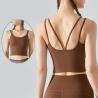 Buy cheap Running Shock Proof Womens Sports Bra Vest Slim Shoulder Strap Bra from wholesalers