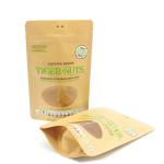ODM Biodegradable Stand Up Pouches Zipper Top Kraft Window Bags