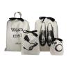 Buy cheap Small Custom Cotton Drawstring Bags Bulk With Shoe Compartment Machine Washable from wholesalers