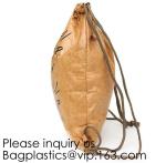 Drawstring Backpack - Tyvek Bag Paper bag,Waterproof Tyvek Bag for Gym or Travel