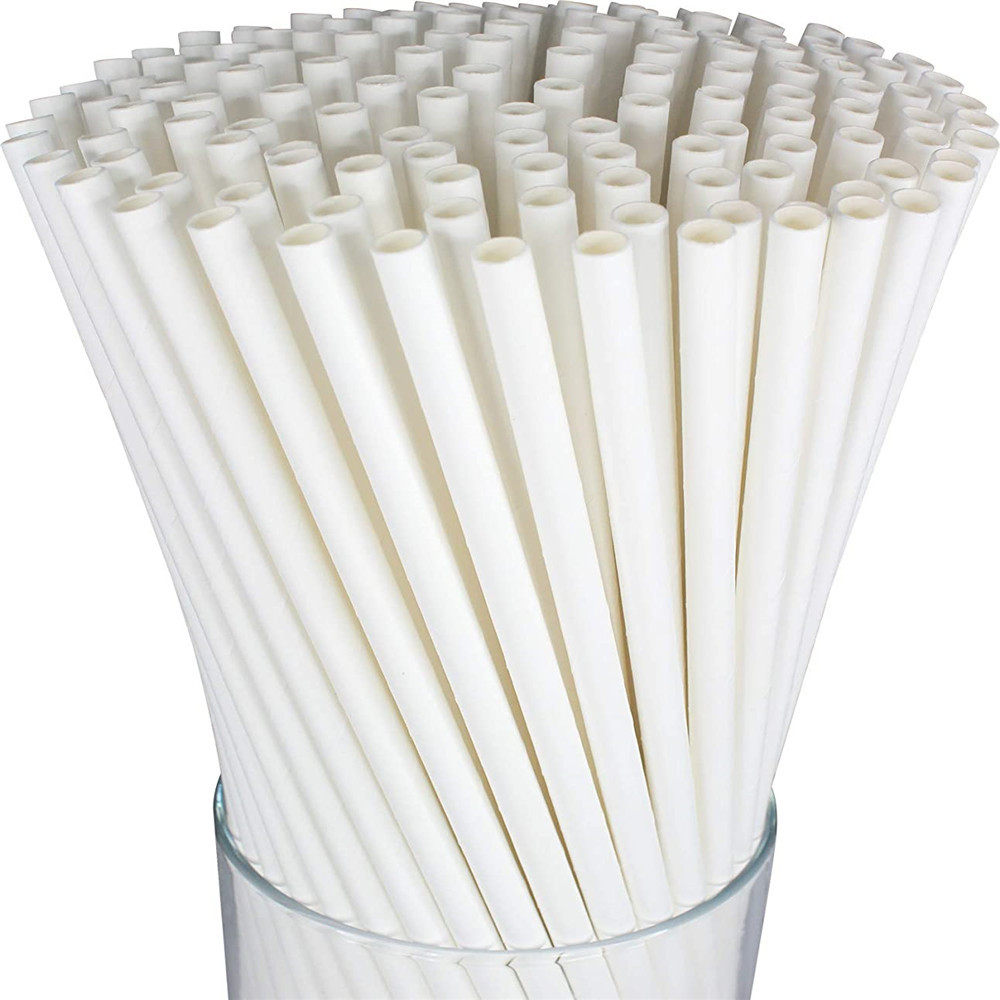 Disposable 197mm Earth Friendly Paper Straws 12mm Dia