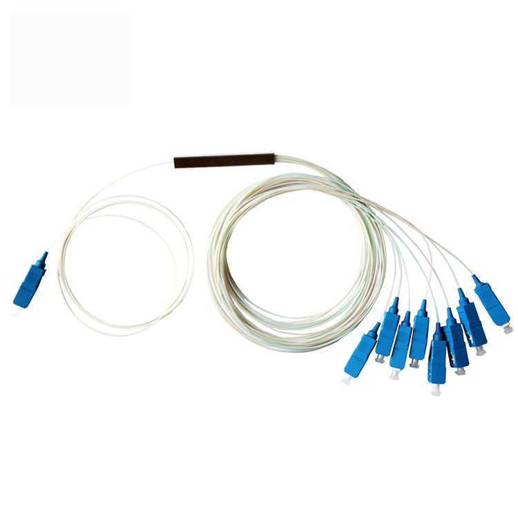 1x8 8 Core PLC FTTH Fiber Optic Splitter GPON EPON SCAPC SCUPC