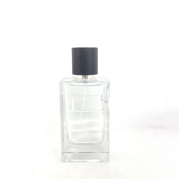 Perfume Bottle Glass Square Thick Bottom Snap On Glass Bottle Spray Perfume