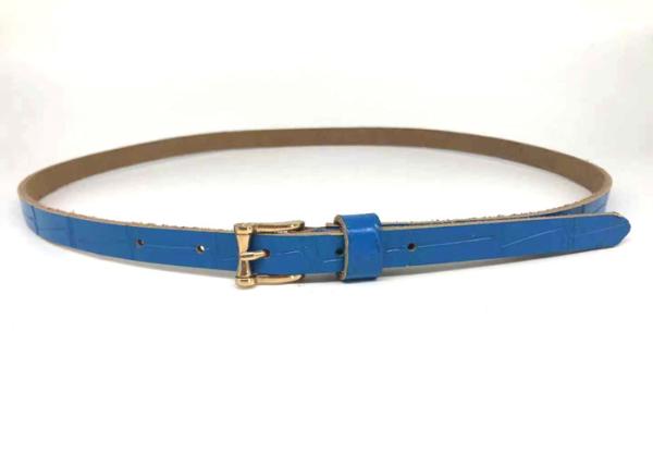 Buy cheap Blue Skinny Thin 15mm Women's Fashion Leather Belts from wholesalers