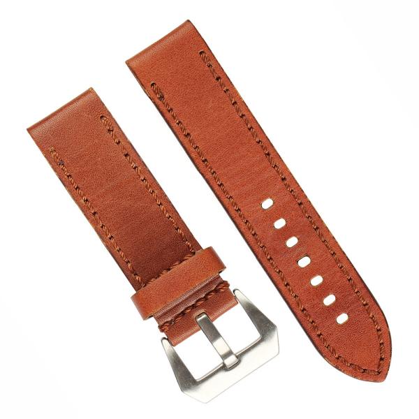 Buy cheap SHX Narrow 18mm Genuine Leather Watch Band Dark Brown With Double Colors from wholesalers