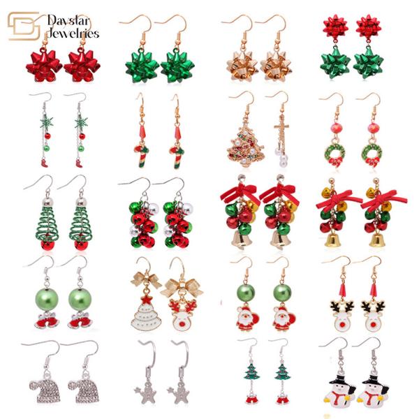 Buy cheap Trees Bells Snowflakes Santa Womens Christmas Earrings For Girls Holiday from wholesalers