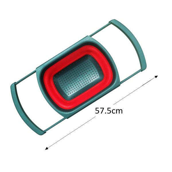 Kitchen Collapsible Colander Over The Sink Strainer 6 Quart Capacity Dishwasher Safe BPA Free