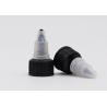 Buy cheap Long Nozzle Solid Black Plastic Screw Caps 18mm 20mm 24mm 28mm Ribbed Closure from wholesalers