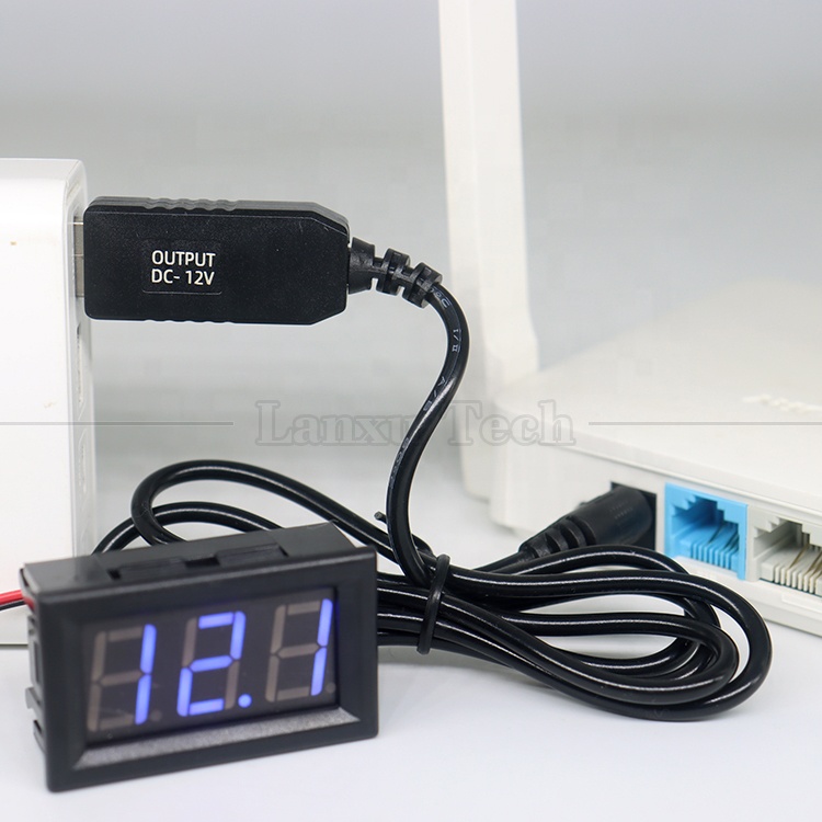 Booster Set Up Charger 5.5x2.1 mm DC 5v to 12v USB Converter Power Adapter Cable for LED Strip Wifi Router