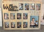 Baby Birth Milestone Block Set One Year Monthly Photo Wooden Frame Newborn Age