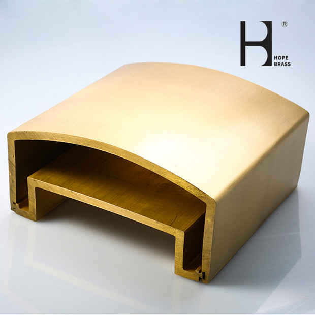 ISO9001 Anti Corrosion Brushed Brass Handrail For Staircase