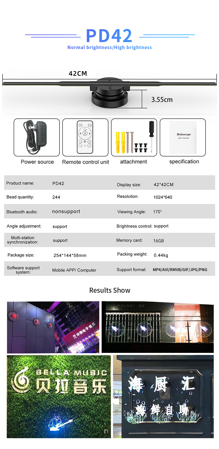 180cm Digital Signage Display in Subways 3d Hologram Fan LED Animation Display
