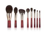 Vonira Beauty Red Rosy Color Essential Travel Brush Set 100% Vegan Cruelty Free