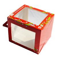 Buy cheap ODM Cake Clear Window Box Packaging Collapsible Custom Printed Handle Artpaper PVC product