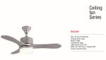 42 Inch Dimmable LED Ceiling Fan Silver Color Remote Control Suspended Mounted