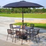 200g Polyester Fabric Round Large Garden Parasols Umbrella With Stainless Steel