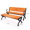 Buy cheap Durable Public Ornamental Iron Parts Wood Slats Cast Iron Outdoor Garden Chair from wholesalers