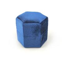 Buy cheap G119 Blue Velvet Hexagonal Ring Packaging Box Luxury Jewelry Gift Box product
