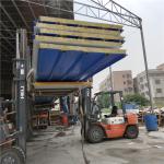 fireproof 50mm rock wool roof sandwich panel 960-50-0.376mm blue steel sheet up