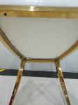 White Leather 106cm Stainless Steel Leg Dining Chairs