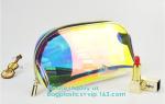 Holographic Color Bag Neon Bag Clear Pvc Cosmetic Make Up Bag in Rainbow