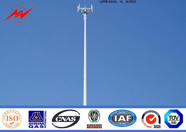 Buy cheap Tapered Monopole Antenna Tower Galvanised Mobile Communication Tower Three Sections from wholesalers