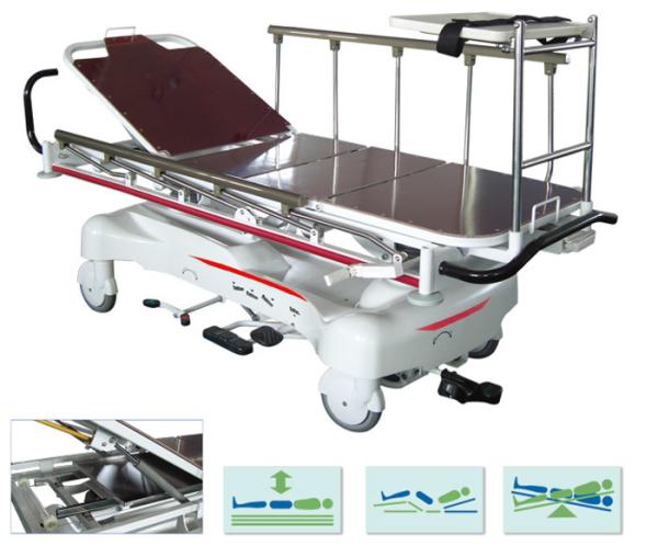 Buy cheap Steel Emergency Stretcher Trolley Electric Hospital Transport Bed Rise Fall from wholesalers