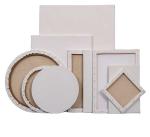 Round Shape Wood Framed Stretched Artist Painting Canvas For Oil And Acrylic