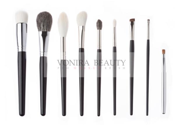 Buy cheap Gorgeous Handmade Natural Animal Hair Makeup Brushes Luxe Glossy Black Handle from wholesalers