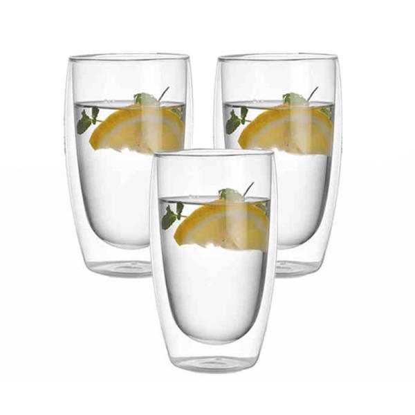 Buy cheap Espresso Mugs Double Wall Glass Cup 450ml Capacity Heat Resistant For Cafe from wholesalers