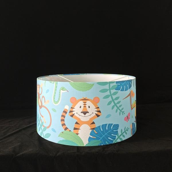 Buy cheap Cartoon Tiger Printed Kids Bedroom Lampshades D350mm H220mm from wholesalers