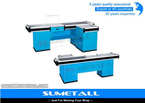 Buy cheap Supermarket Checkout Counter With Conveyor Belt from wholesalers