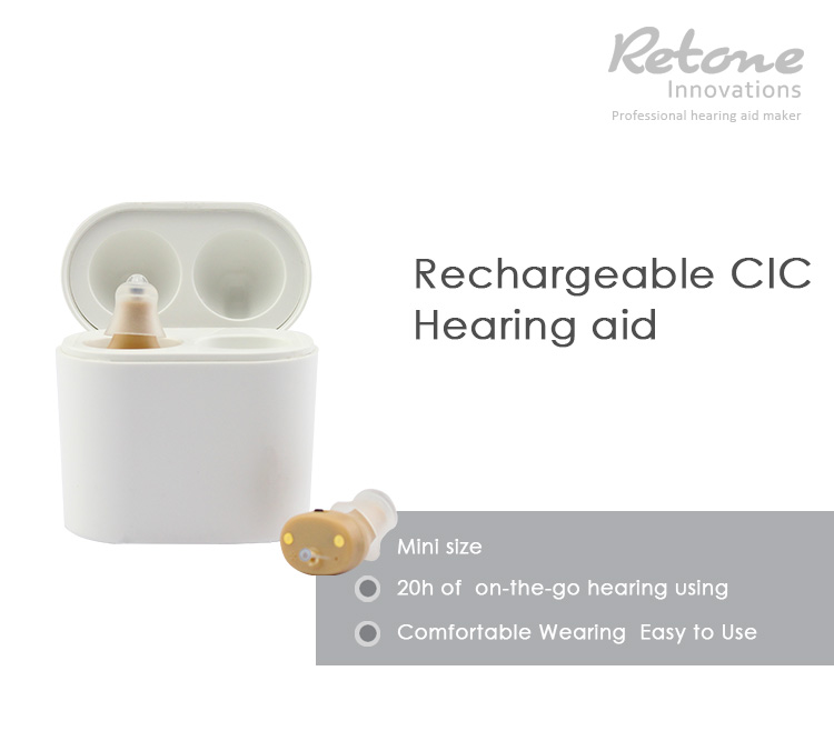 Invisible Rechargeable CIC Hearing Aids Amplifiers