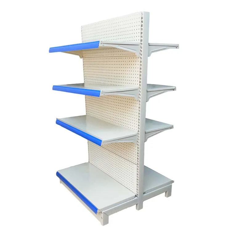 Low MOQ Iron Metal Shelf Convenience Store Equipment Snack Shop Display Racks Gondola Supermarket Shelves