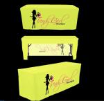 4ft 6ft Trade Show Table Throw Event Exhibition Polyester Custom Table Cloth