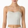 Buy cheap 4 colors Solid Color Adjustable Splice Womens Sports Bra Breathable Yoga underwear from wholesalers