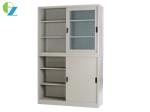 Glass And Steel Sliding Door File Cabinet Office Steel Cupboard Filing Storage