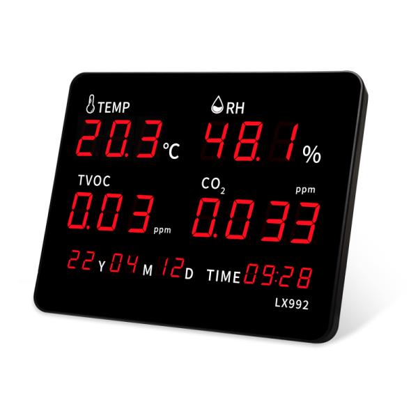 Buy cheap RC992-A LED Temperature Humidity Instrument with Built-in Probe Digital Wall Clock with Alarm Calendar for Sauna Room Greenhouse from wholesalers