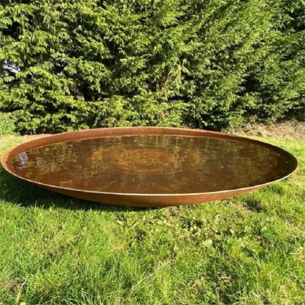 Buy cheap 100cm Outdoor Large Round Corten Steel Metal Water Bowl For Water Feature from wholesalers