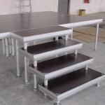 1.22*1.22M Waterproof Portable Stage Platforms Black Plywood Moving Anti Slip