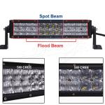 Black Aluminum 40000 Lumens Dual Row Auto Bending LED Light Bar For Cars lights